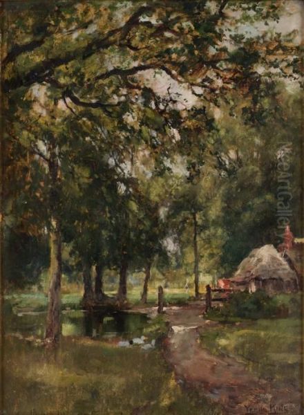 A Woodland Glade Oil Painting by Henry John Yeend King