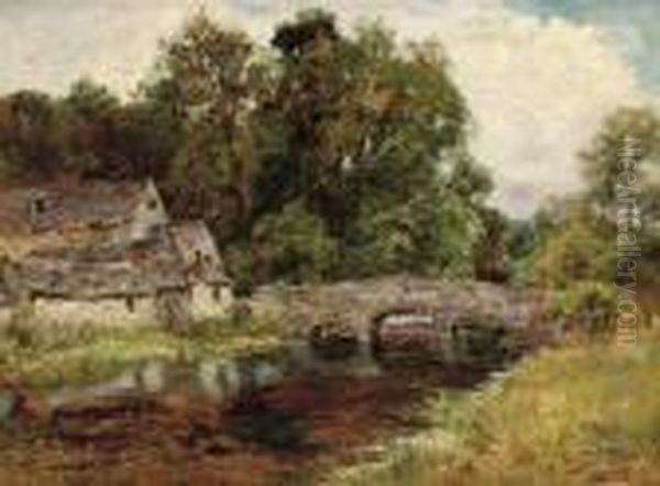 A Mill On The Colne Oil Painting by Henry John Yeend King