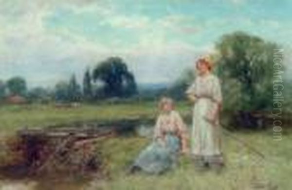 Summertime Oil Painting by Henry John Yeend King