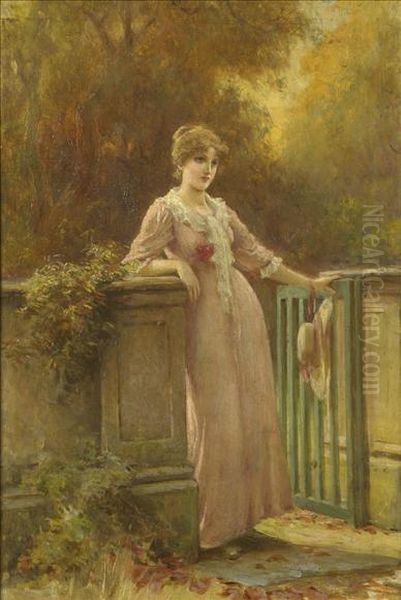 At The Gate Oil Painting by Henry John Yeend King