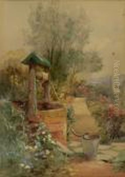 The Garden Well Oil Painting by Henry John Yeend King