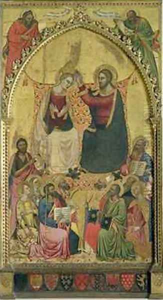 The Coronation of the Virgin with Saints and Prophets 1372 Oil Painting by Andrea & Jacopo Orcagna di Cione