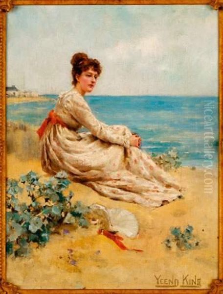 Sur La Plage Oil Painting by Henry John Yeend King