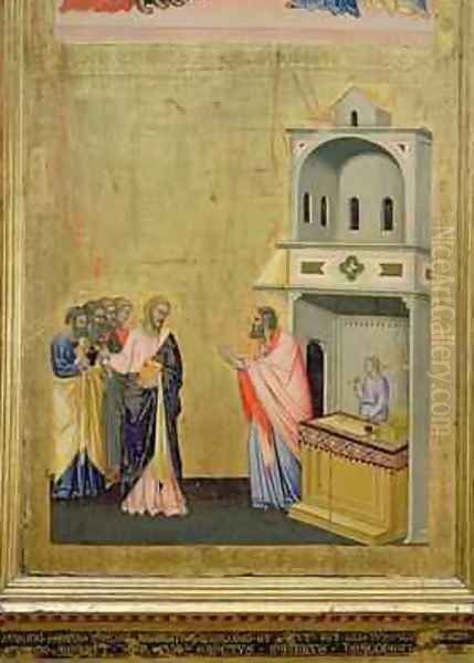 The Calling of St Matthew from the Altarpiece of St Matthew and Scenes from his Life 1367-70 Oil Painting by Andrea & Jacopo Orcagna di Cione