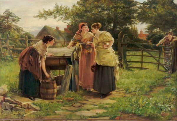 At The Well Oil Painting by Henry John Yeend King