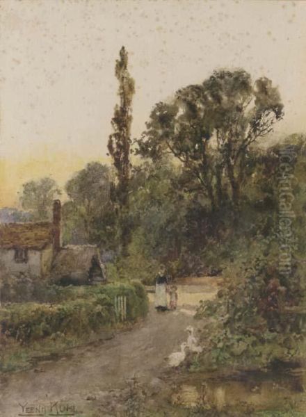 The Road Home Oil Painting by Henry John Yeend King