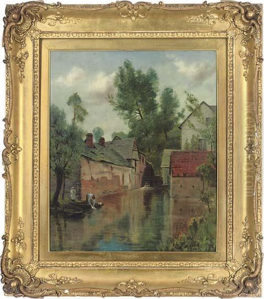 By The Old Watermill Oil Painting by Henry John Yeend King