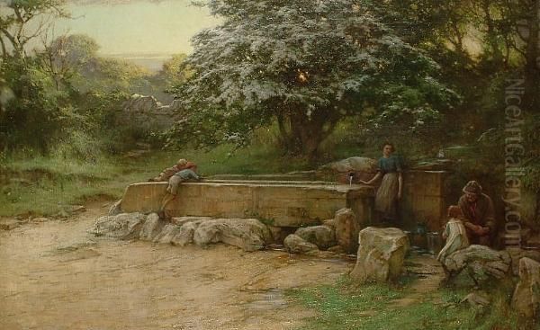 At The Well Oil Painting by Henry John Yeend King