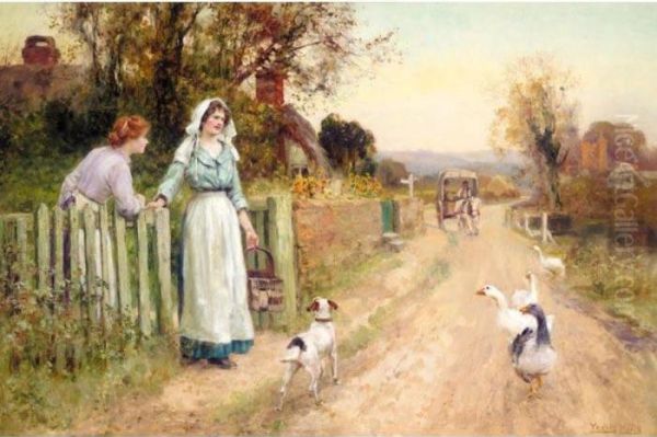 Market Day Oil Painting by Henry John Yeend King