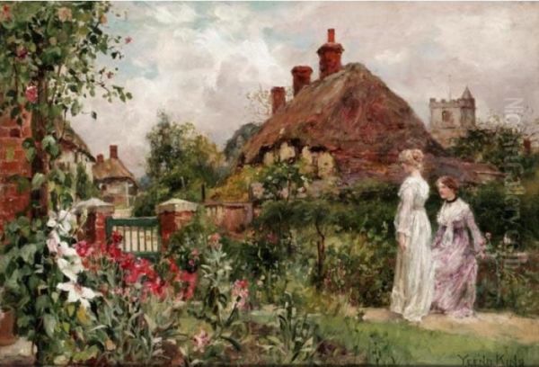 The Flower Garden Oil Painting by Henry John Yeend King