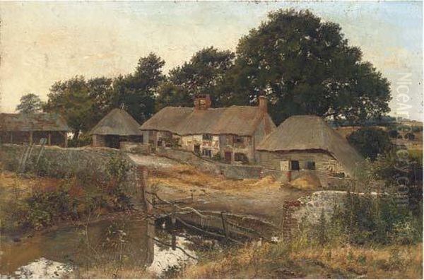 A Quiet Day On The Farm Oil Painting by Henry John Yeend King