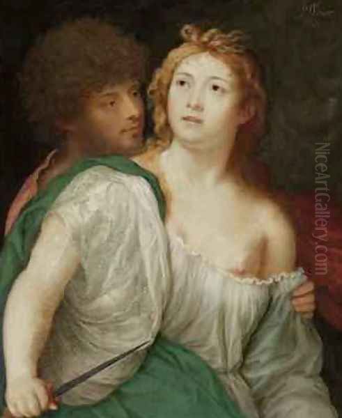 Portrait of Tarquin and Lucretia Oil Painting by Peter Oliver