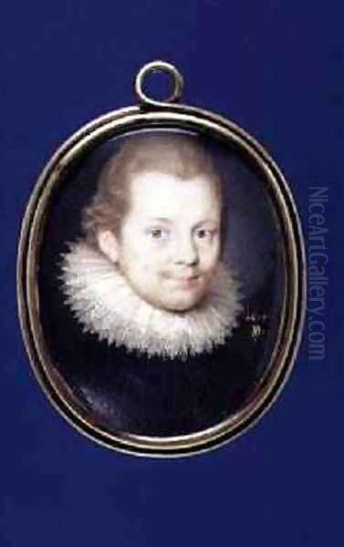 Portrait miniature of Sir Kenelm Digby 1600-65 1619 Oil Painting by Peter Oliver