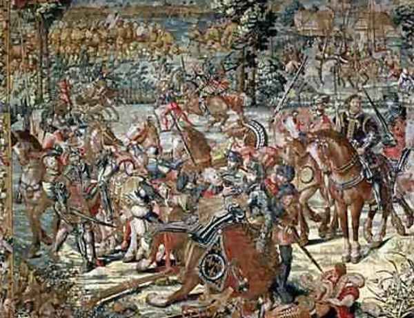 The Battle of Pavia The Capture of Francois I 1494 1547 24th February 1525 Oil Painting by Orley, Bernard van