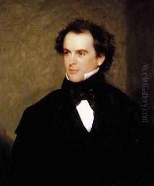 Nathaniel Hawthorne 1804-64 1840 Oil Painting by Charles Osgood