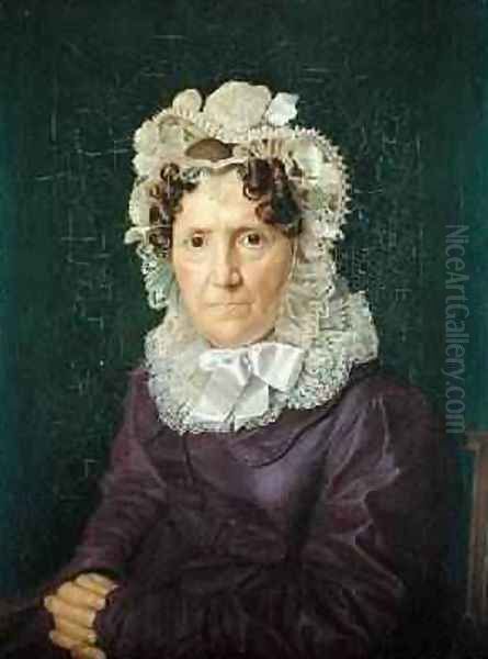 Angel Sophia Hase the Aunt of the Artist 1828 Oil Painting by Julius Oldach