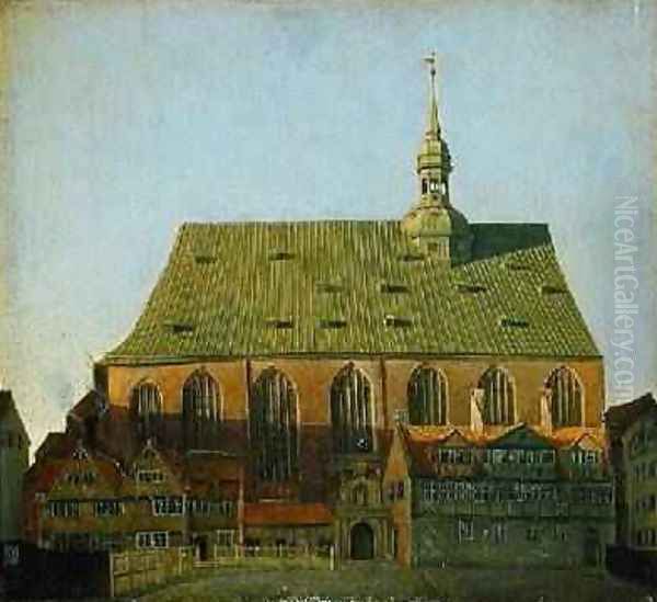 St Johns Hamburg 1829 Oil Painting by Julius Oldach