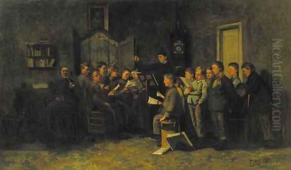 The rehearsal Oil Painting by Tony Lodewijk George Offermans