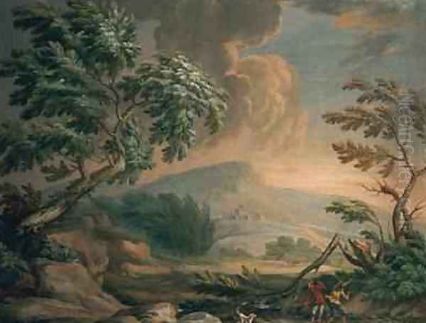 Landscape with Storm Oil Painting by Crescenzio Onofri