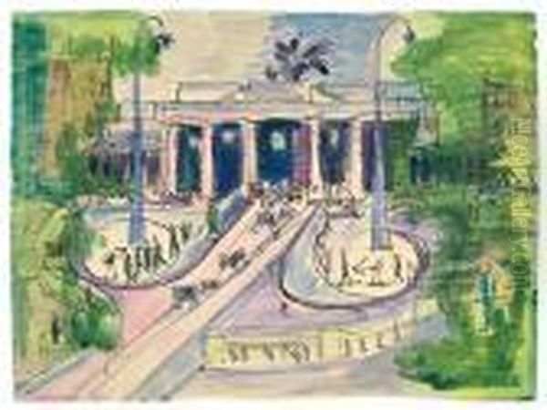 Brandenburger Tor In Berlin Oil Painting by Ernst Ludwig Kirchner