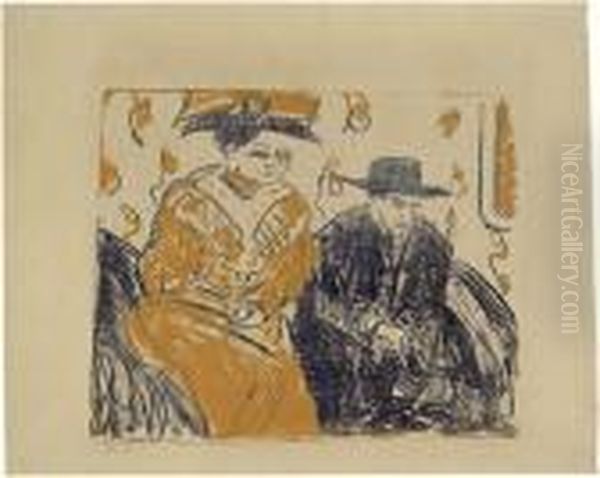 Bruder Und Schwester Oil Painting by Ernst Ludwig Kirchner