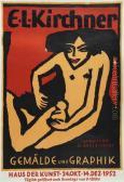 Plakat Oil Painting by Ernst Ludwig Kirchner