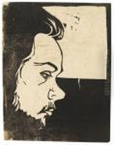 Bildnis Erich Heckel. Oil Painting by Ernst Ludwig Kirchner