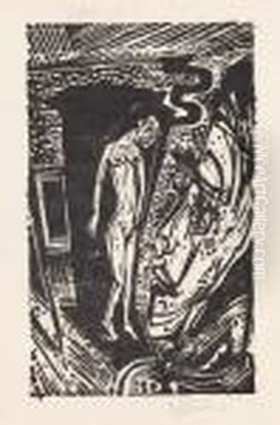 Der Kranke. Oil Painting by Ernst Ludwig Kirchner