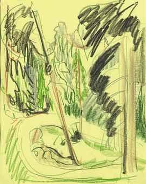 Wegschleife Oil Painting by Ernst Ludwig Kirchner