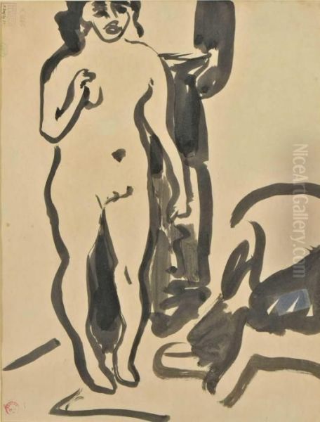 Liebespaar Oder Junges Paar Oil Painting by Ernst Ludwig Kirchner