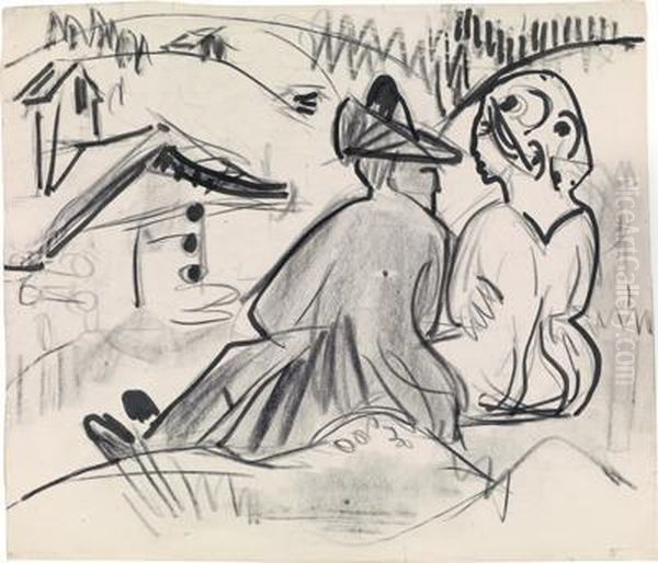 Ohne Titel Oil Painting by Ernst Ludwig Kirchner