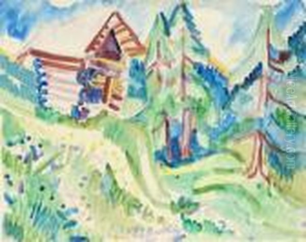 Staffelalp Oil Painting by Ernst Ludwig Kirchner