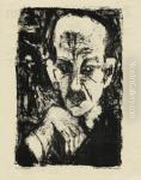 Bildnis Carl Sternheims Oil Painting by Ernst Ludwig Kirchner