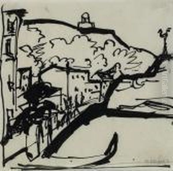 Die Brucke Von Radebeul Oil Painting by Ernst Ludwig Kirchner