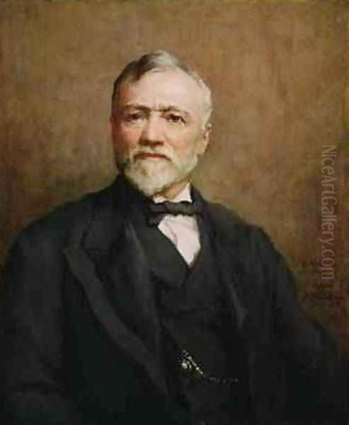 Andrew Carnegie 1835-1919 after a portrait by Walter William Ouless 1848-1933, 1925 Oil Painting by Catherine Ouless