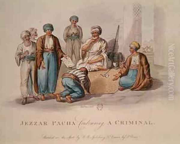 Jezzar Pacha condemning a criminal Oil Painting by Orme, Edward