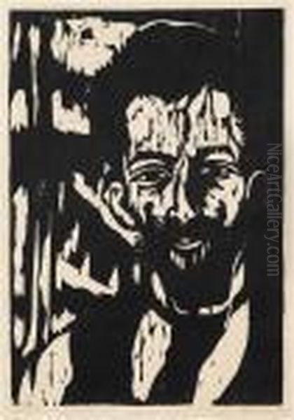 Portratalex (alexander Gerbig) Oil Painting by Ernst Ludwig Kirchner