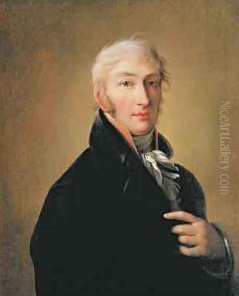 Portrait of Nikolay Mikhaylovich Karamzin 1766-1826, 1805 Oil Painting by Giovan Battista Ortolani-Damon