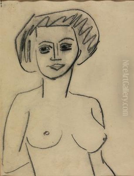 Busto Di Ragazza Oil Painting by Ernst Ludwig Kirchner