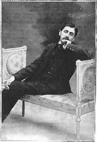 Marcel Proust 1871-1922 on a sofa, c.1900, published in LIllustration, 3 January 1931 Oil Painting by Otto-Pirou