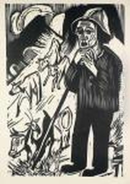 Hirt (dube H 441) Oil Painting by Ernst Ludwig Kirchner