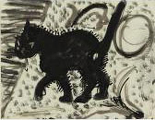 Katze Oil Painting by Ernst Ludwig Kirchner