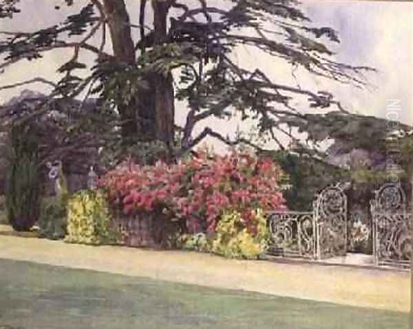 The Rose Garden at Hayes Place Kent Oil Painting by Alice Orde