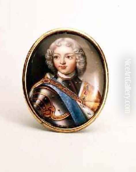 Portrait of Peter II, c.1727 Oil Painting by Andrei Grigorievich Ovsov