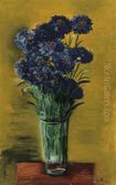 Bouquet De Bleuets Oil Painting by Moise Kisling