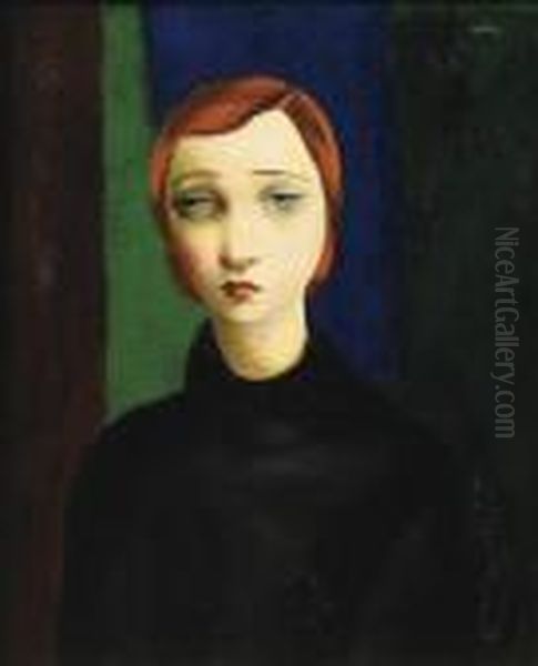 Portrait De Femme Oil Painting by Moise Kisling