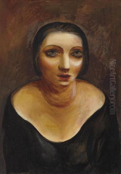 Kiki Au Decollete Oil Painting by Moise Kisling