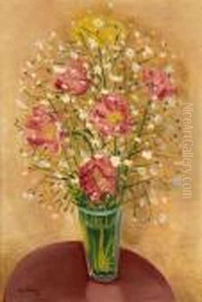 Fleurs Des Champs Oil Painting by Moise Kisling