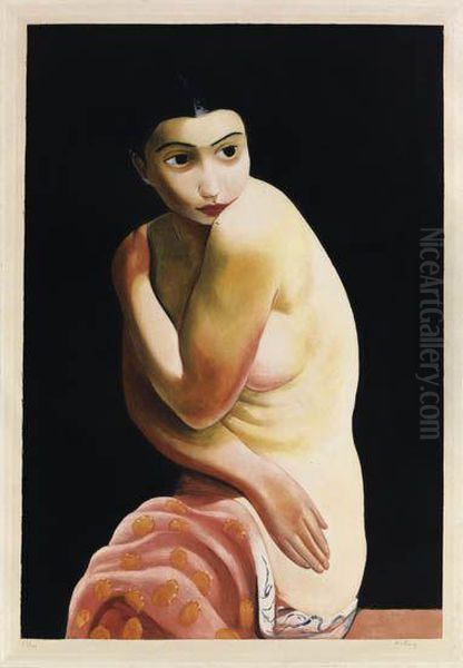 Nu Assis Oil Painting by Moise Kisling