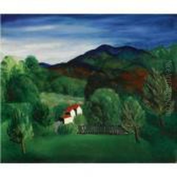 Paysage Provencal Oil Painting by Moise Kisling